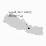 Himalayan Snow Mountain, tè bianco. Dettaglio della provenienza: mappa del Nepal Shangri-La