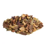 Tisana rigenerante, dettaglio degli ingredienti: bastoncini di cannella, finocchio, zenzero, scorza d'arancia, cannella Ceylon, anice, liquirizia, fave di cacao, chiodi di garofano, erba Tulsi, dente di leone, ananas